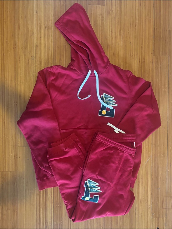 Lacoste Other - Lacoste Red Hooded Sweatshirt with Crocodile Logo